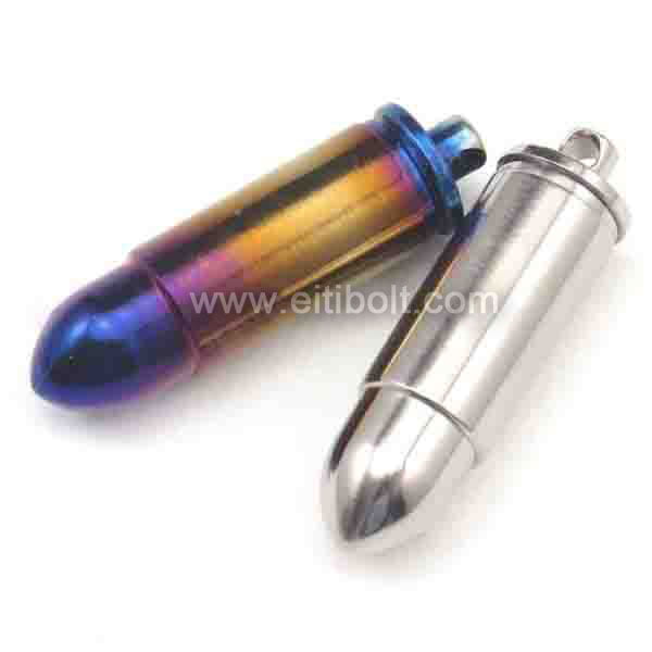 Keychain Titanium Bullet EDC Jewelry PVD Coated